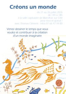 Affiche créons un monde