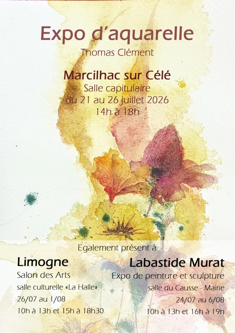 Affiche expo marcilhac juillet
